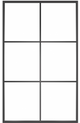 Ventana6: 6-Lite Fixed Rectangle Steel Metal Window with Low-E Glass Exterior Grade