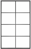 Ventana8: 8-Lite Fixed Rectangle Steel Metal Window with Low-E Glass Exterior Grade