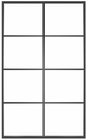 Ventana8: 8-Lite Fixed Rectangle Steel Metal Window with Low-E Glass Exterior Grade