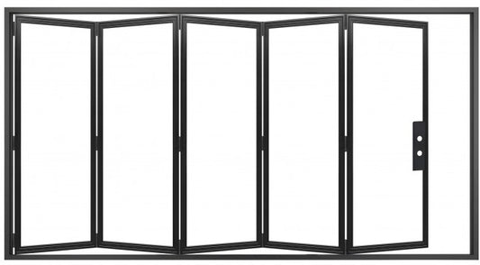 Verona- STEEL METAL BIFOLD FOLDING PATIO FRENCH DOOR WITH LOW-E GLASS