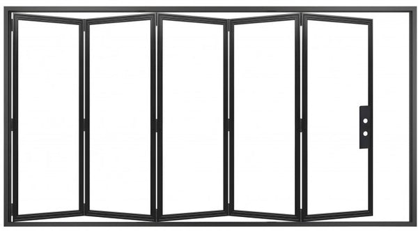 Verona- STEEL METAL BIFOLD FOLDING PATIO FRENCH DOOR WITH LOW-E GLASS
