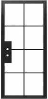 Wootz - Steel Metal Exterior Grade 8-Lite French Door with Low-E Glass